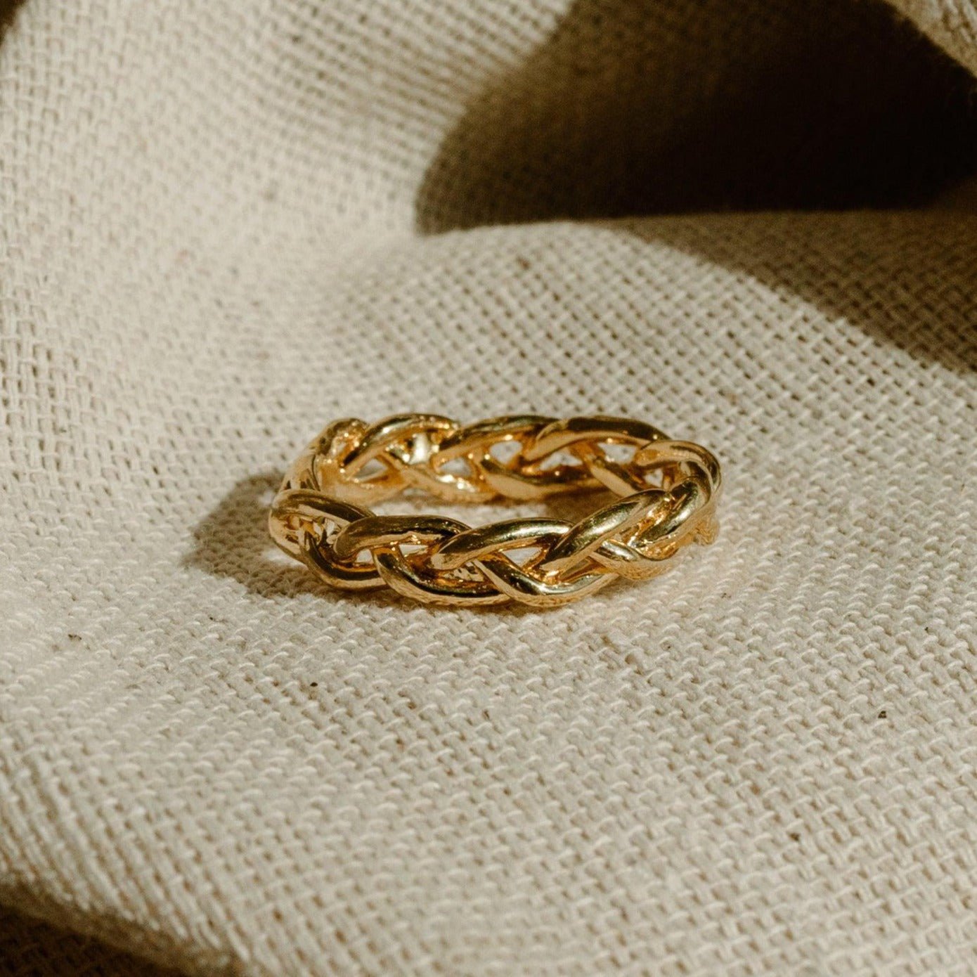  Handmade Thin Braided Wedding bands for women, Yellow gold wedding  band, Unique Gold Promise Ring : Handmade Products