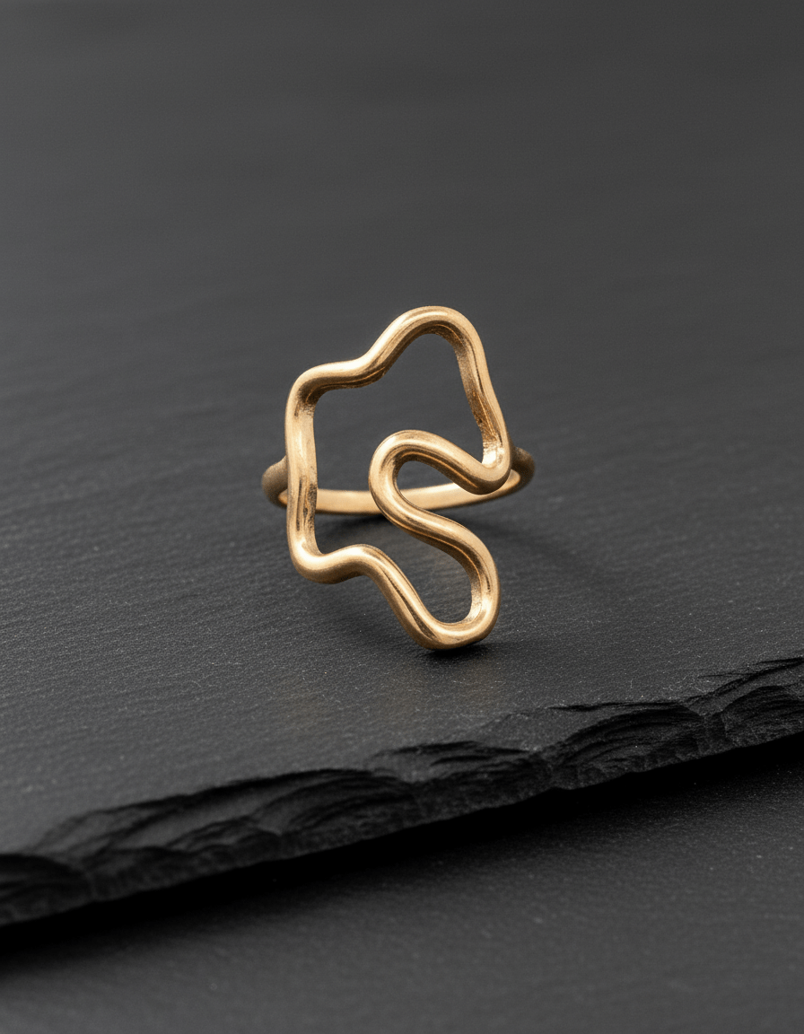 14k Gold Puddle Ring - Dea Dia
