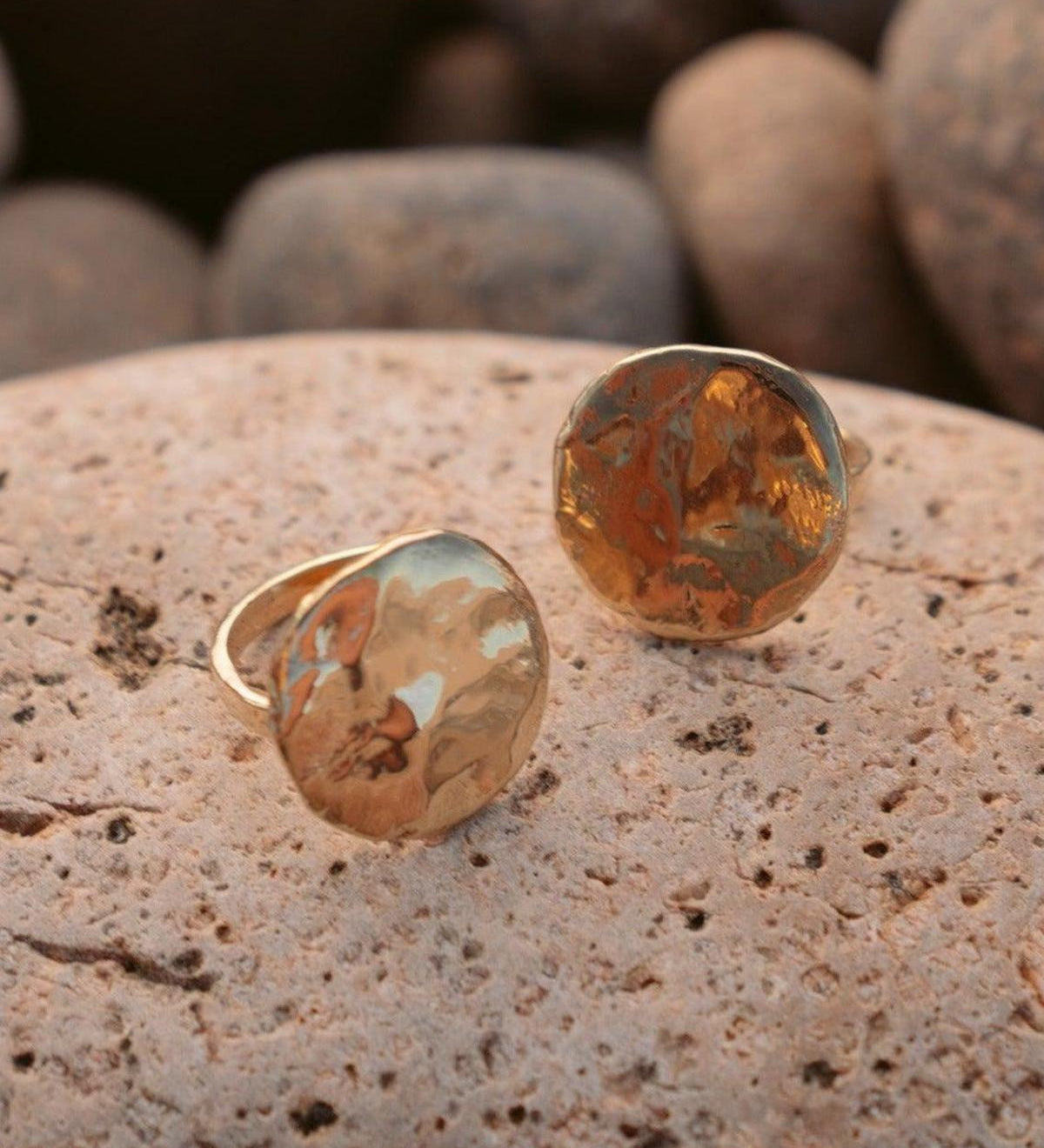 14k Solid Gold Lunar Moon Ring - Dea Dia