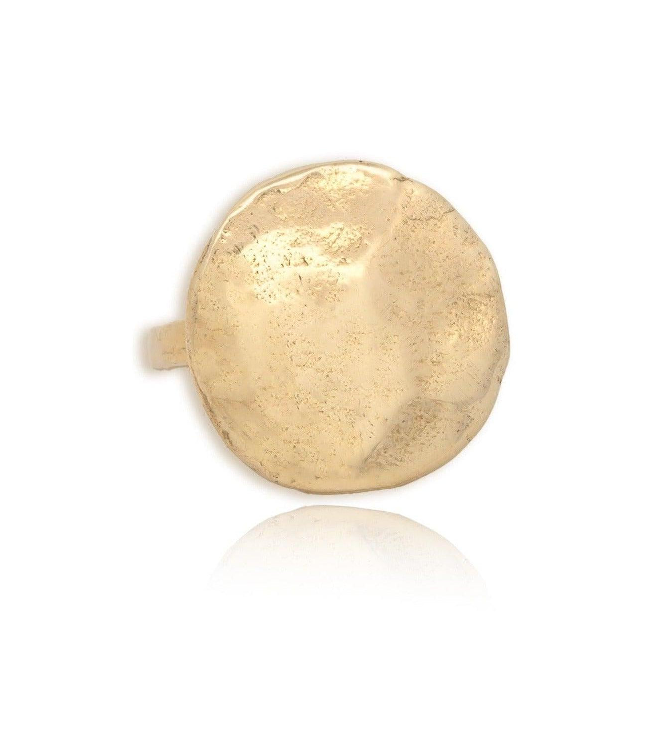 14k Solid Gold Lunar Moon Ring - Dea Dia
