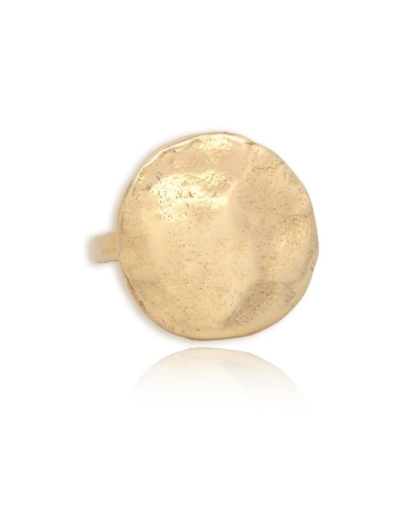 14k Solid Gold Lunar Moon Ring - Dea Dia