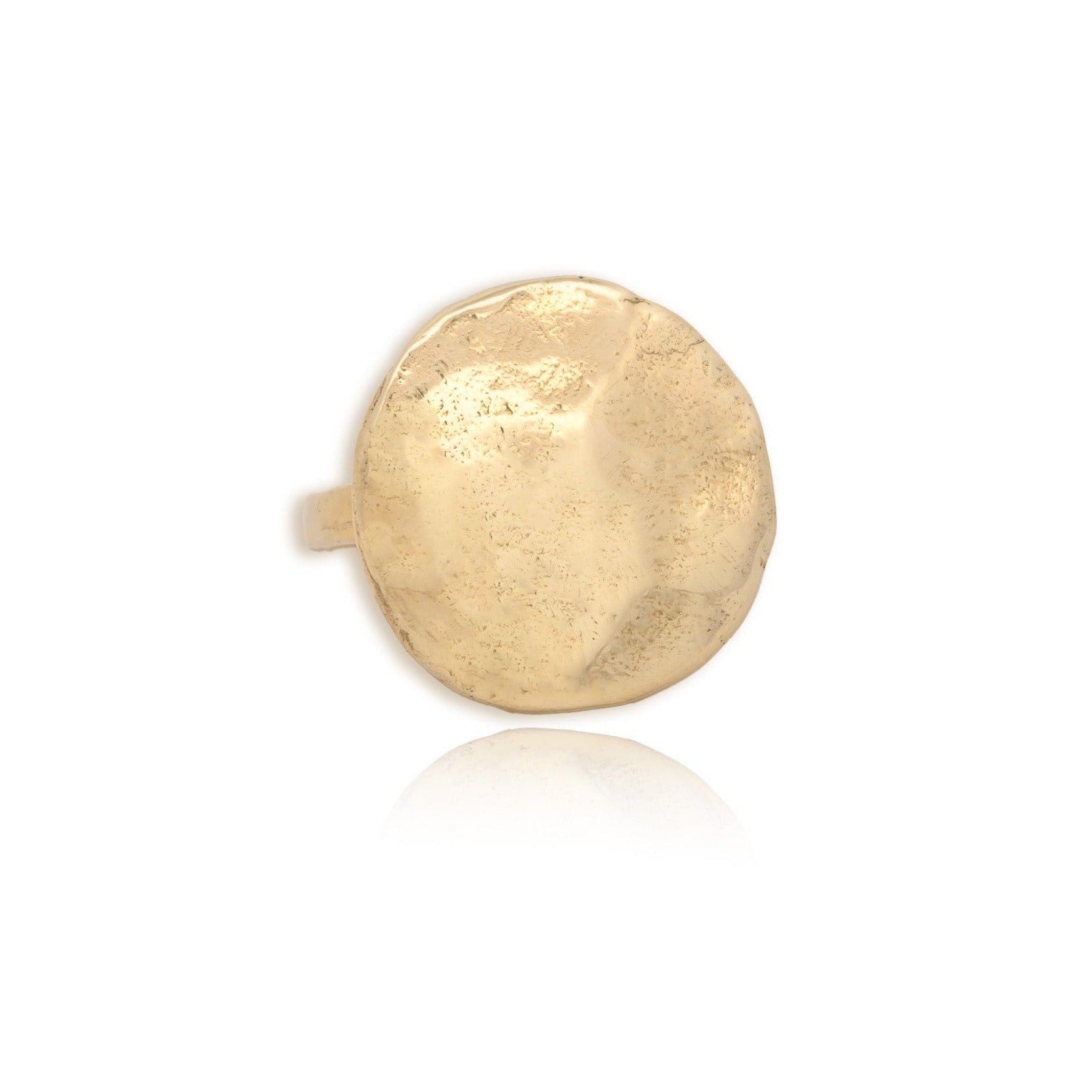 14k Solid Gold Lunar Moon Ring - Dea Dia