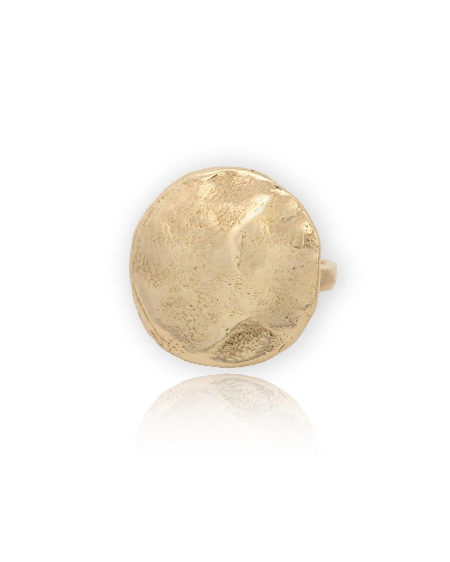 14k Solid Gold Lunar Moon Ring - Dea Dia