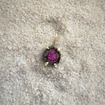 14k Watermelon Tourmaline Slice Forma Charm - Dea Dia