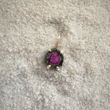 14k Watermelon Tourmaline Slice Forma Charm - Dea Dia