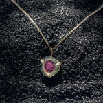 14k Watermelon Tourmaline Slice Forma Charm - Dea Dia
