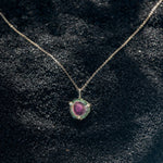 14k Watermelon Tourmaline Slice Forma Charm - Dea Dia