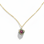 14k Watermelon Tourmaline Slice Forma Charm - Dea Dia