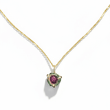 14k Watermelon Tourmaline Slice Forma Charm - Dea Dia