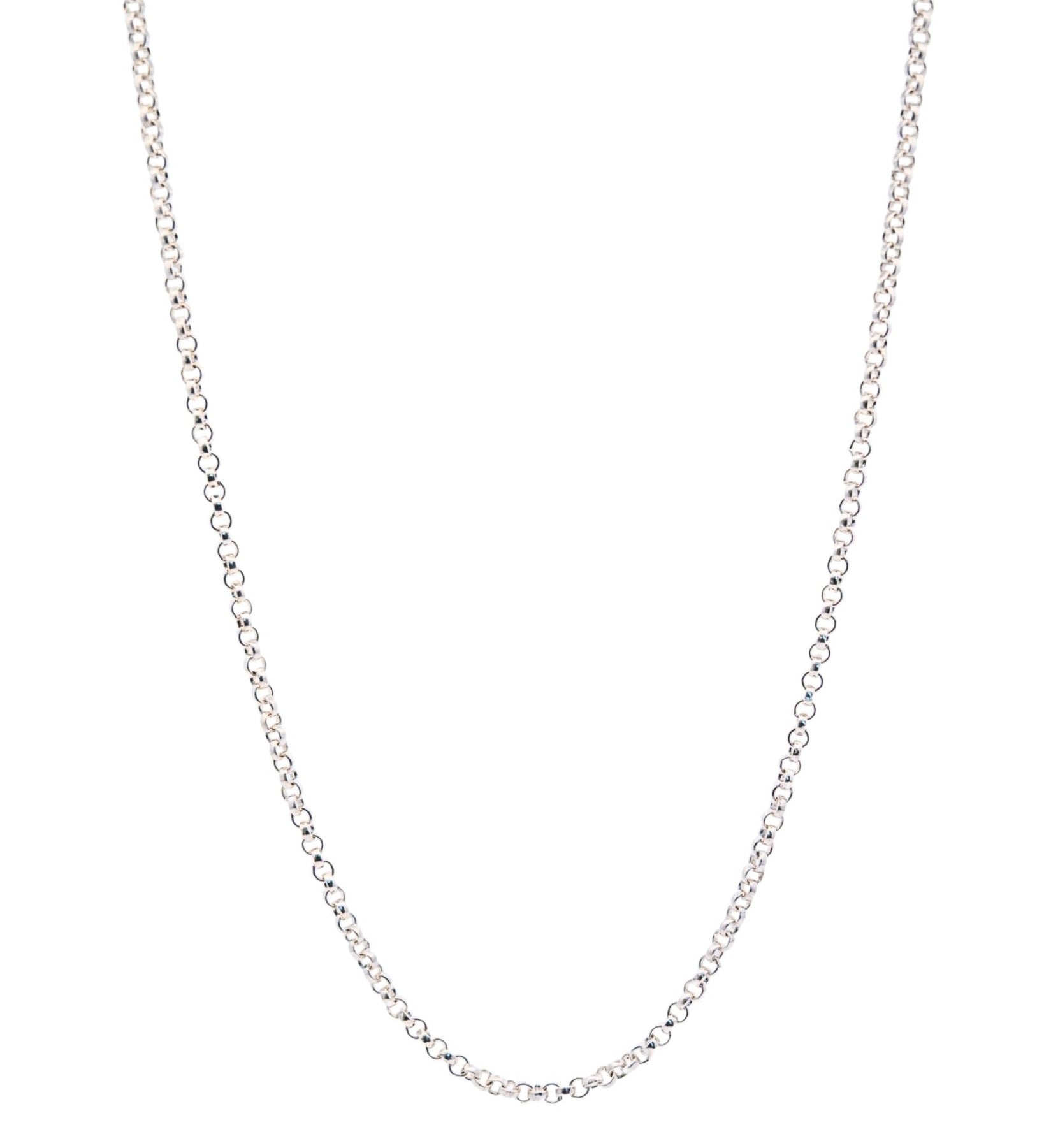 2.2mm Rolo Chain – Sterling or Oxidized Silver - Dea Dia