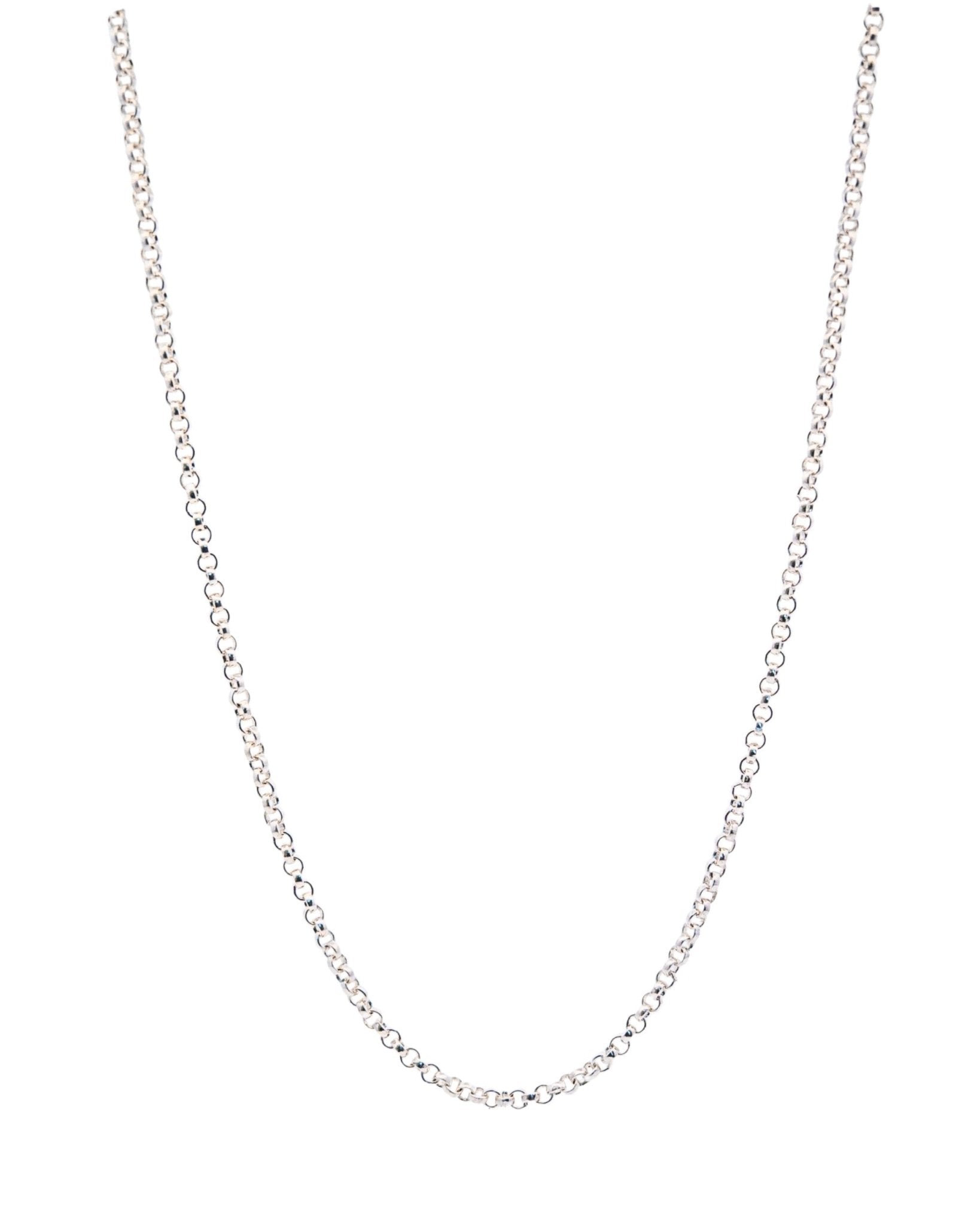 2.2mm Rolo Chain – Sterling or Oxidized Silver - Dea Dia