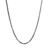 2.2mm Rolo Chain – Sterling or Oxidized Silver - Dea Dia