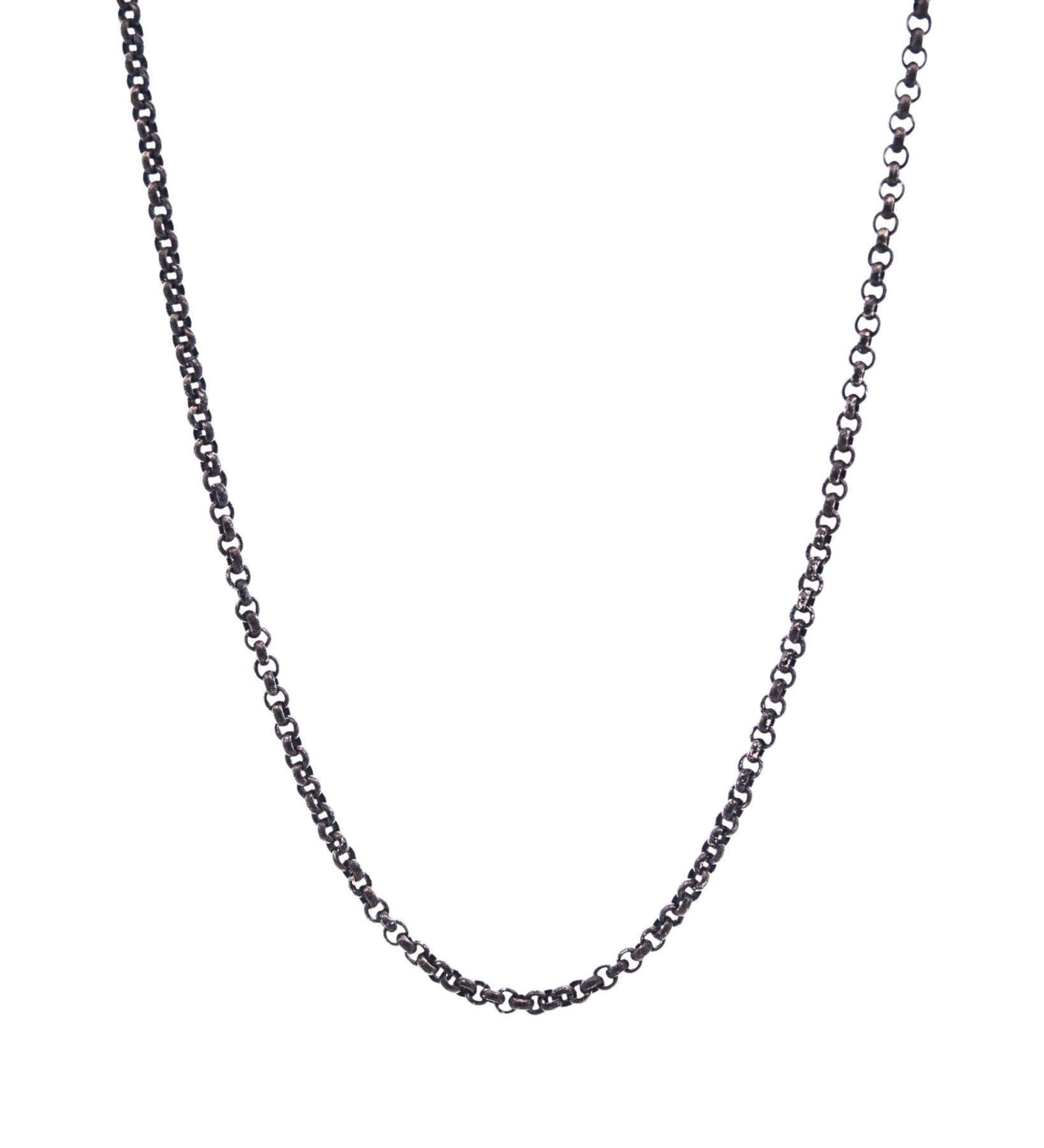 2.2mm Rolo Chain – Sterling or Oxidized Silver - Dea Dia