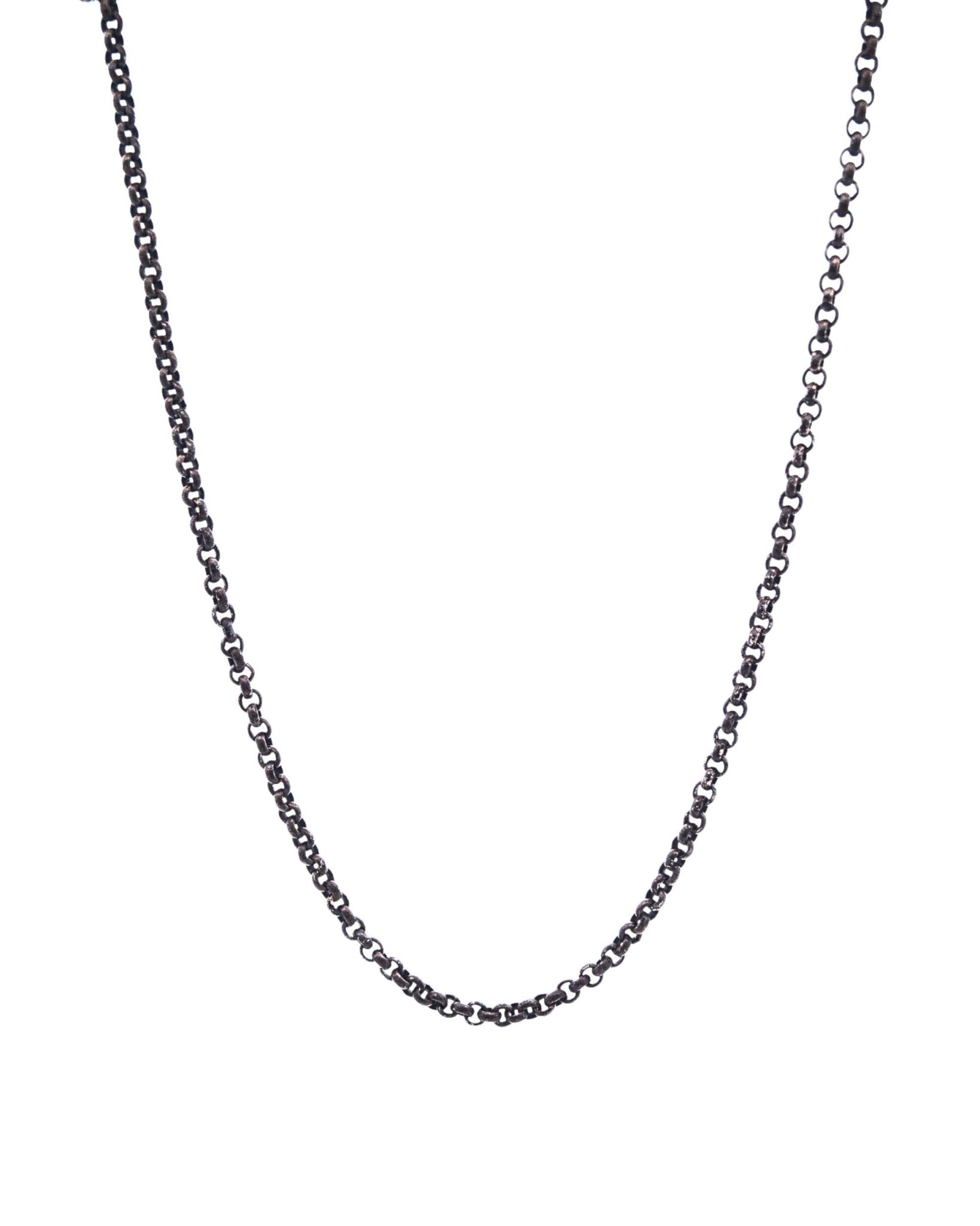 2.2mm Rolo Chain – Sterling or Oxidized Silver - Dea Dia