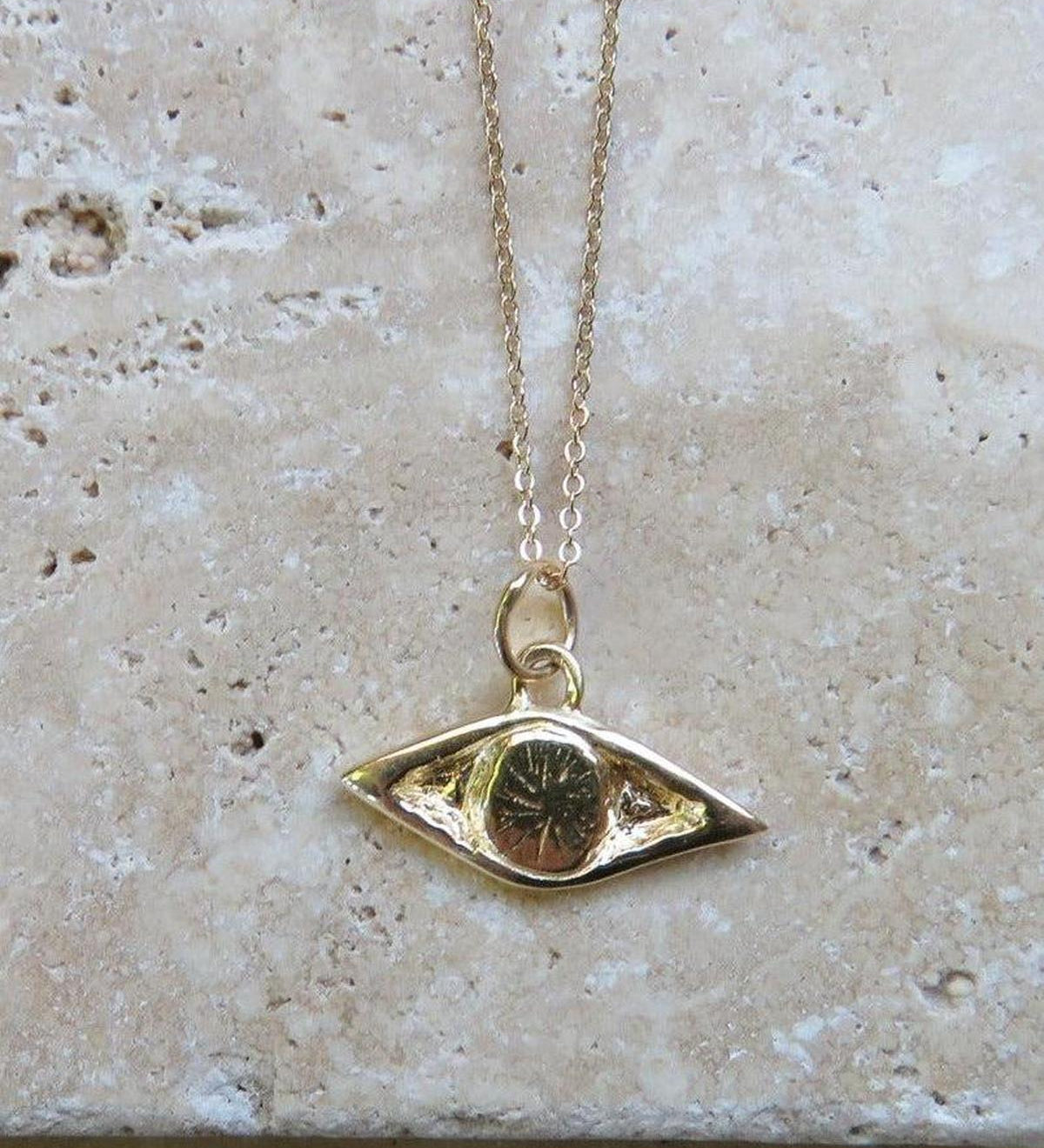 Evil Eye Necklace with Gold Chain - Dea Dia