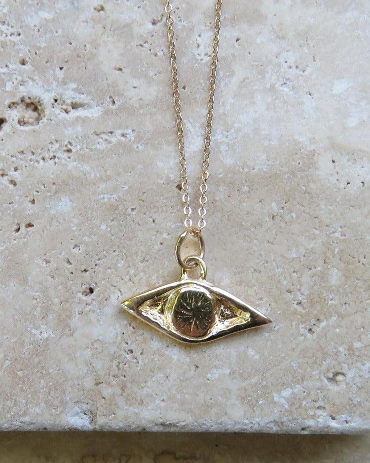 Evil Eye Necklace with Gold Chain - Dea Dia