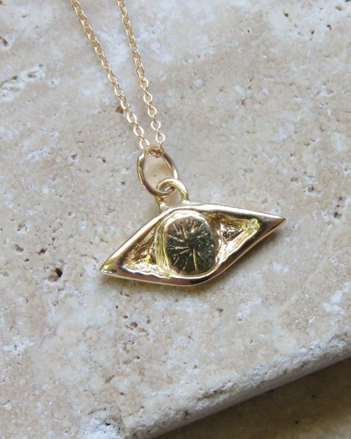 Evil Eye Necklace Gold - Dea Dia