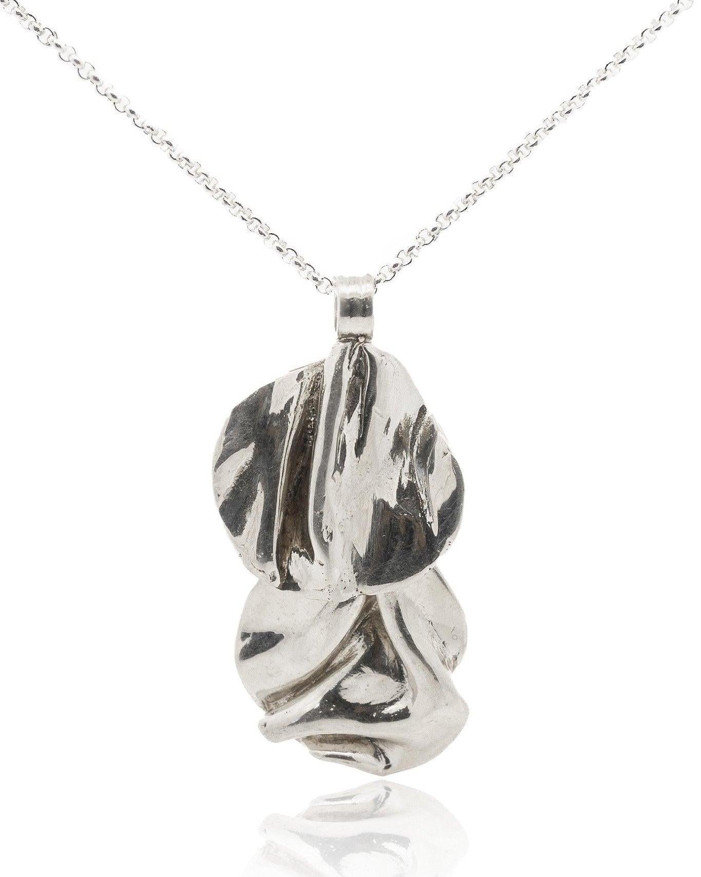 Aeloian Folded Double Pendant Necklace - Gold or Silver - Dea Dia