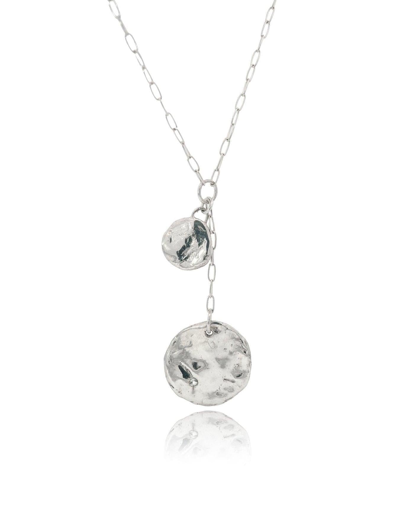 Andromeda Silver Lariat Necklace - Dea Dia