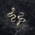 Asymmetrical Solid Gold Serpent Earrings - Dea Dia