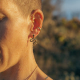 Asymmetrical Solid Gold Serpent Earrings - Dea Dia