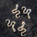 Asymmetrical Solid Gold Serpent Earrings - Dea Dia