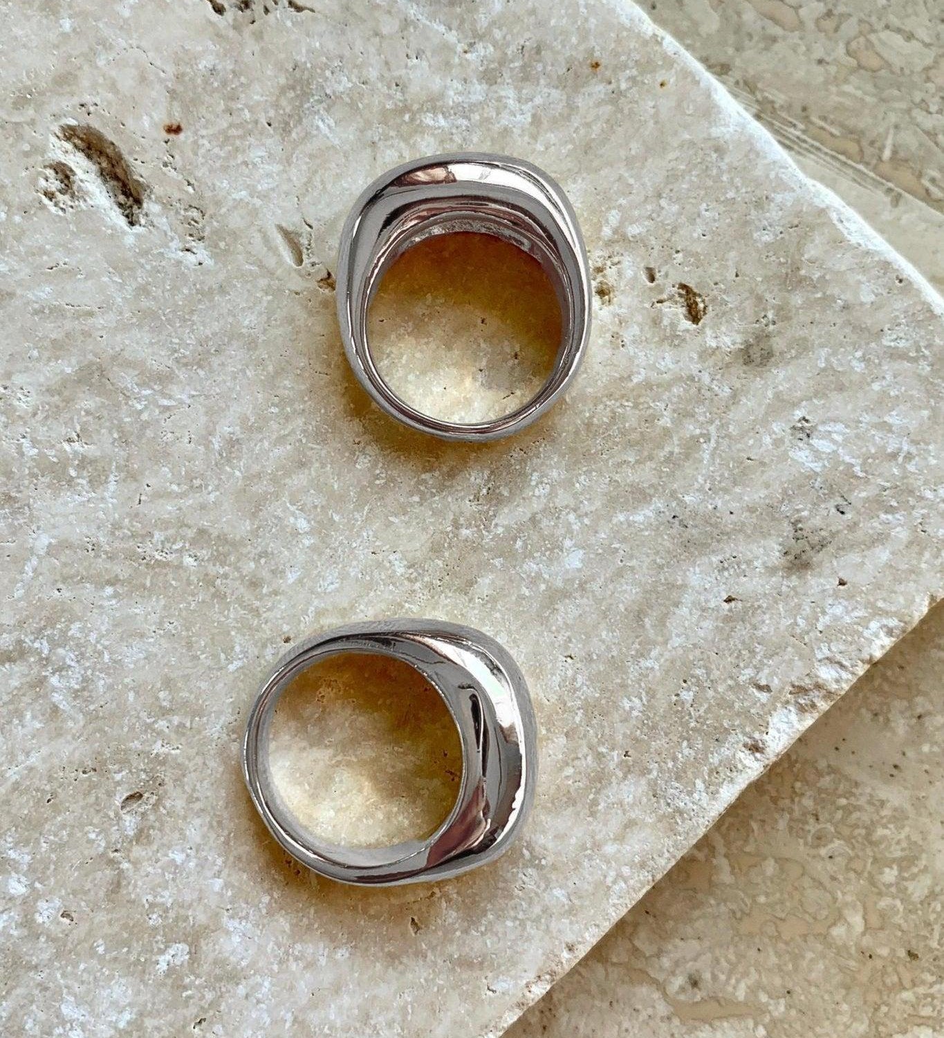 Atrium Ring - Modern Domed Ring in Gold or Silver - Dea Dia