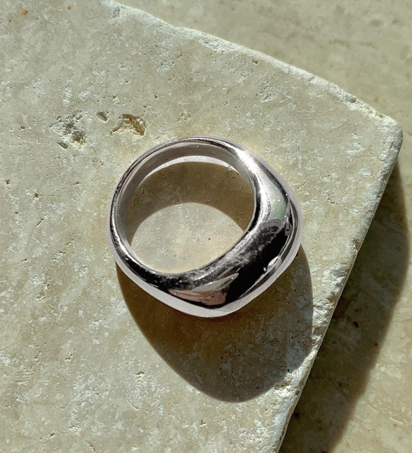Atrium Ring - Modern Domed Ring in Gold or Silver - Dea Dia