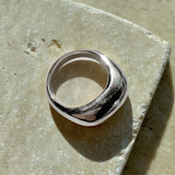 Atrium Ring - Modern Domed Ring in Gold or Silver - Dea Dia