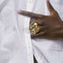 Badlands Abstract Gold Cocktail Ring - Dea Dia