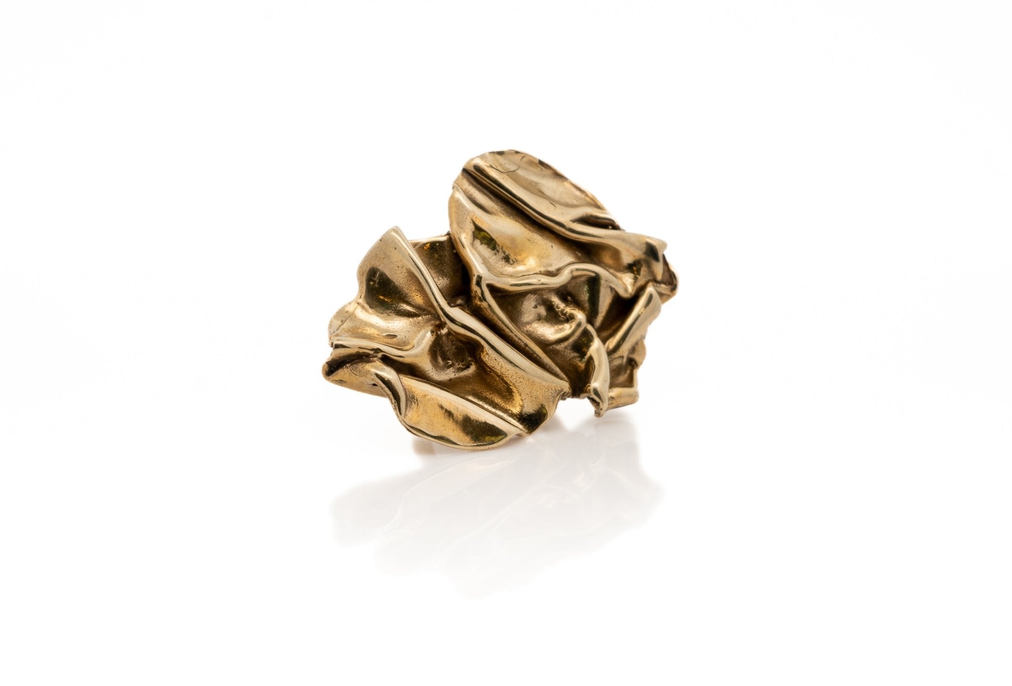 Badlands Abstract Gold Cocktail Ring - Dea Dia