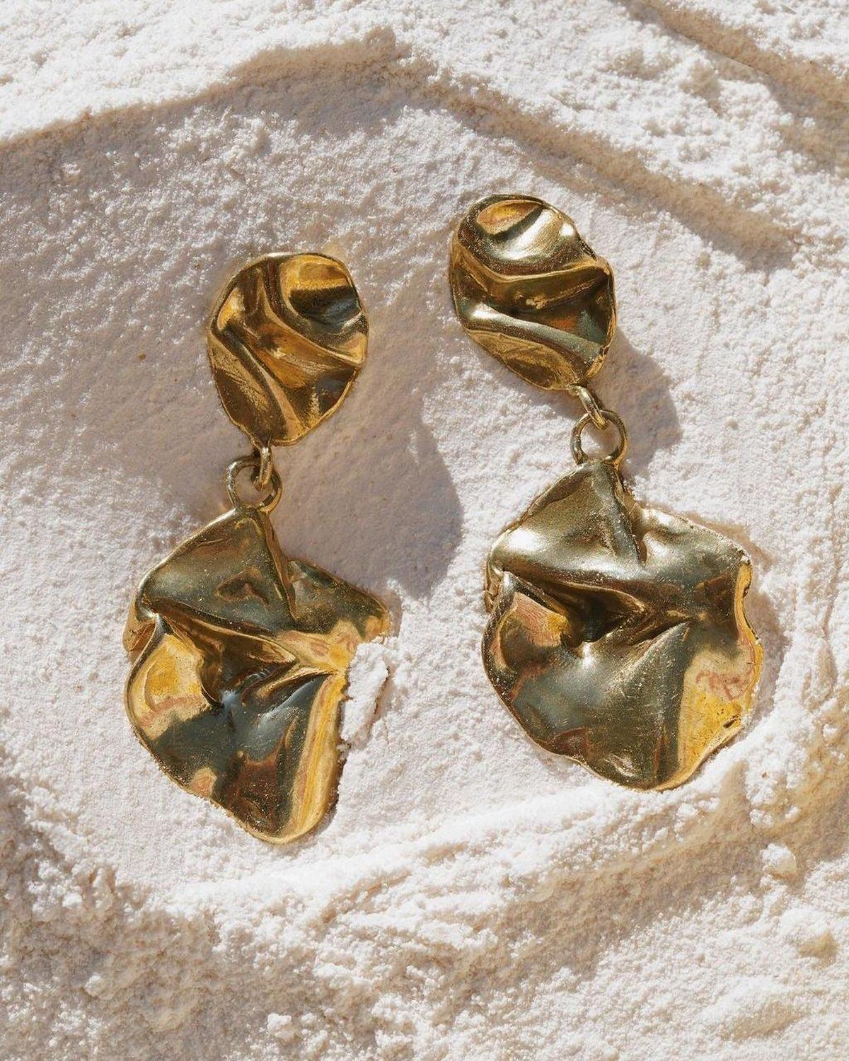Bajada Gold Double Drop Earrings - Dea Dia