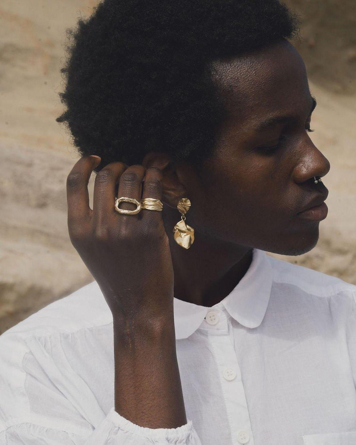 Bajada Gold Double Drop Earrings - Dea Dia