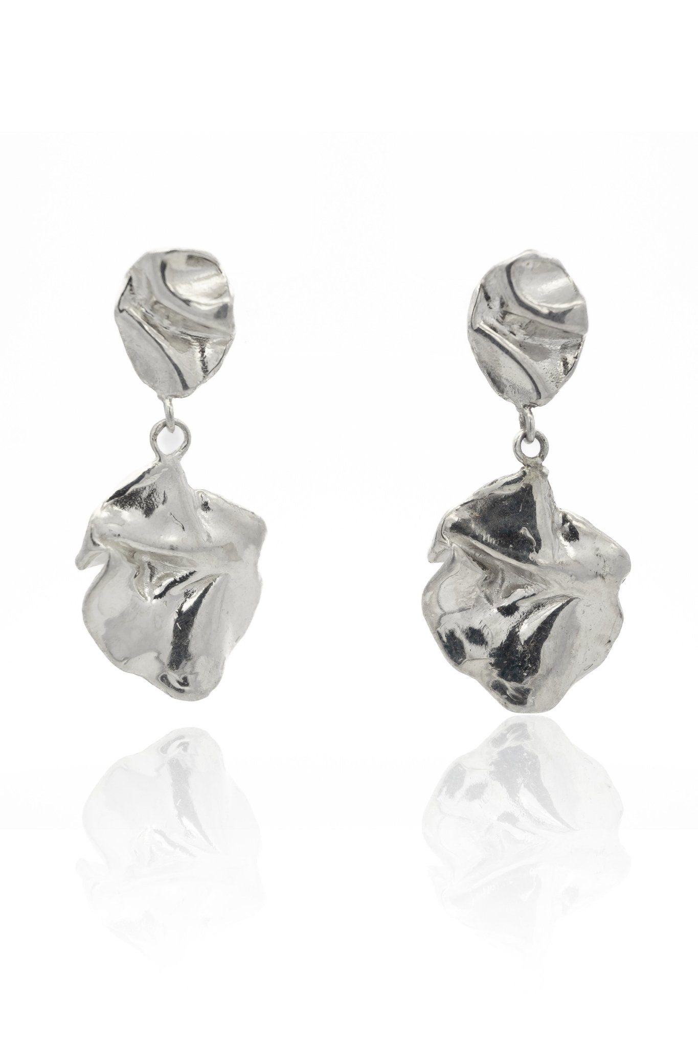 Bajada Silver Double Drop Earrings - Dea Dia