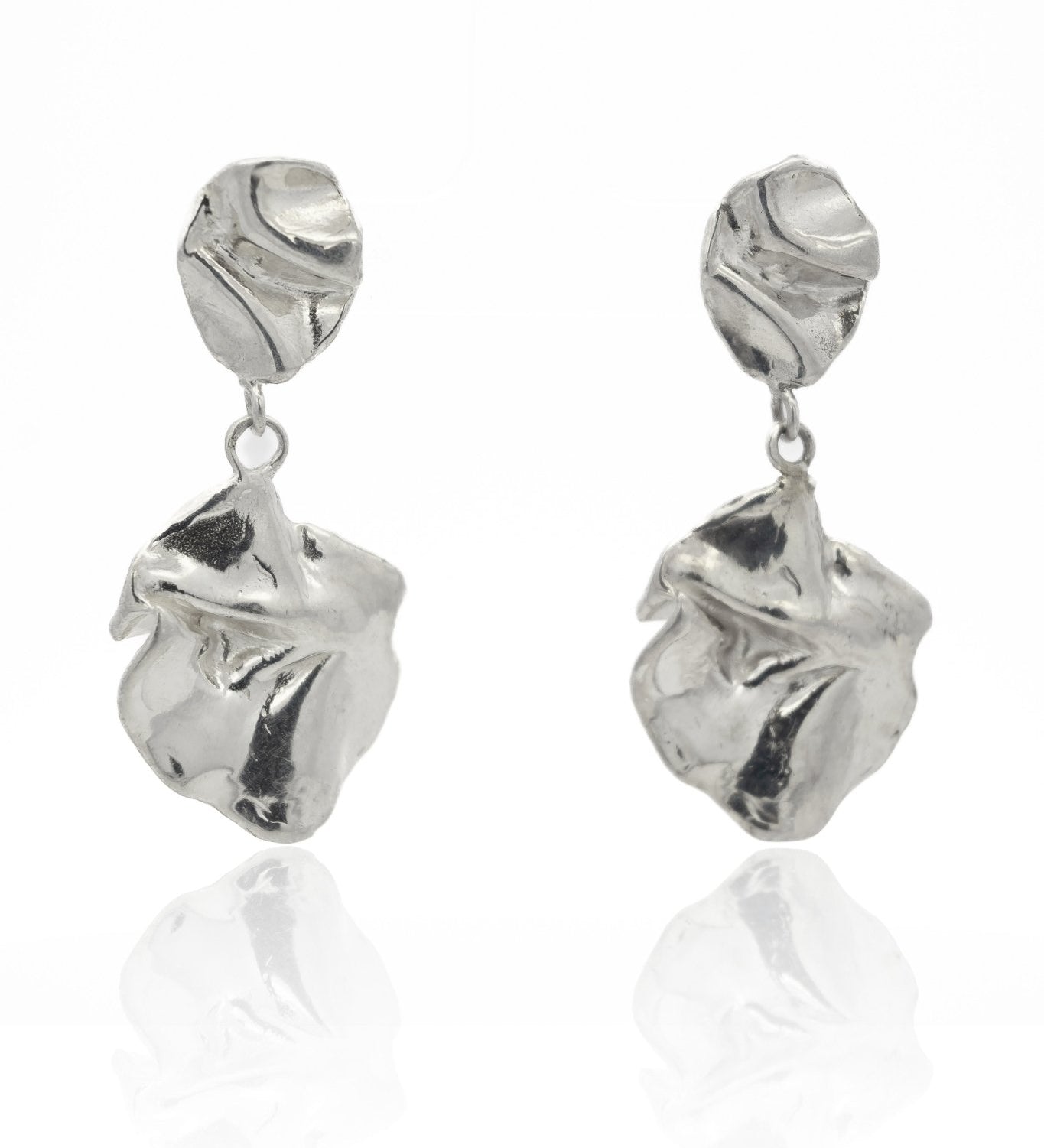 Bajada Silver Double Drop Earrings - Dea Dia