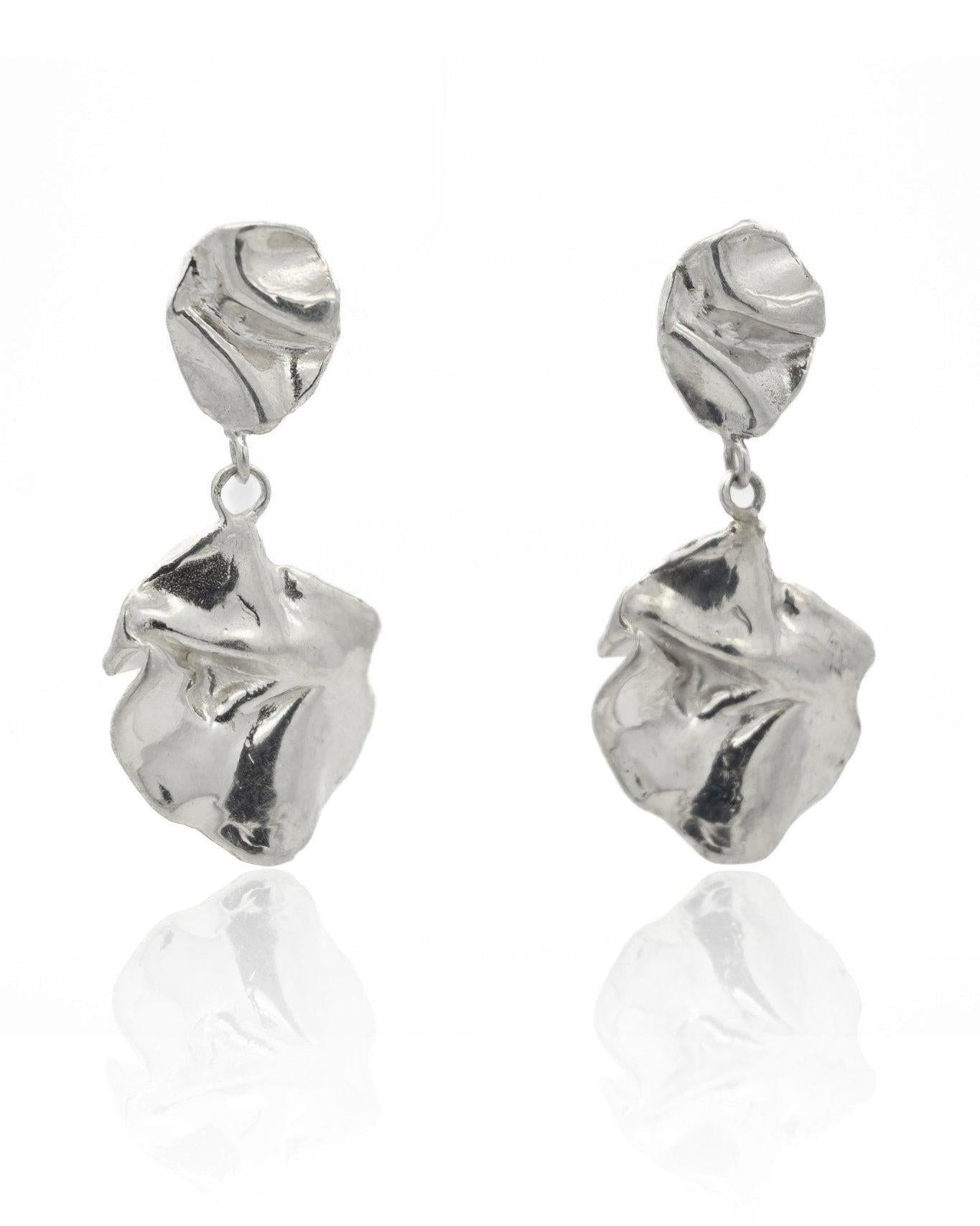 Bajada Silver Double Drop Earrings - Dea Dia