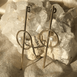 Balance Earrings - Pearl & Gold Geometric Earrings - Dea Dia