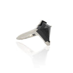 Black Spinel Kite Silver Ring - Dea Dia