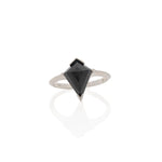 Black Spinel Kite Silver Ring - Dea Dia