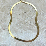 Collar de cadena de espiga de oro atrevido
