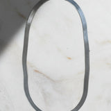 Bold Silver Herringbone Chain Necklace - Dea Dia