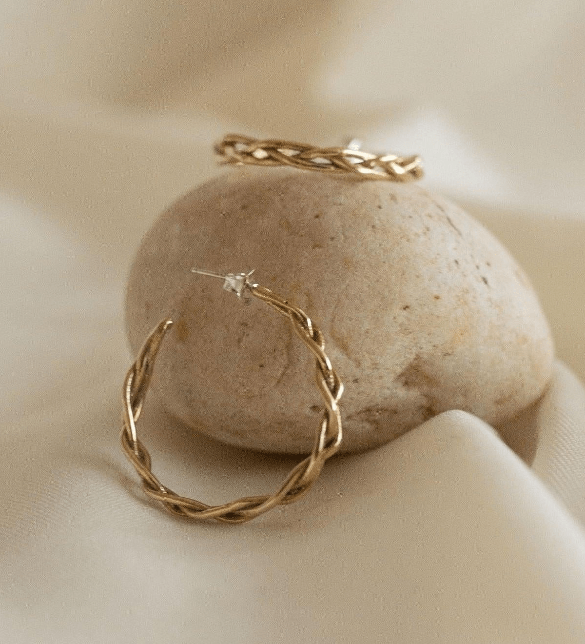 Braided Hoops - Gold or Silver - Dea Dia
