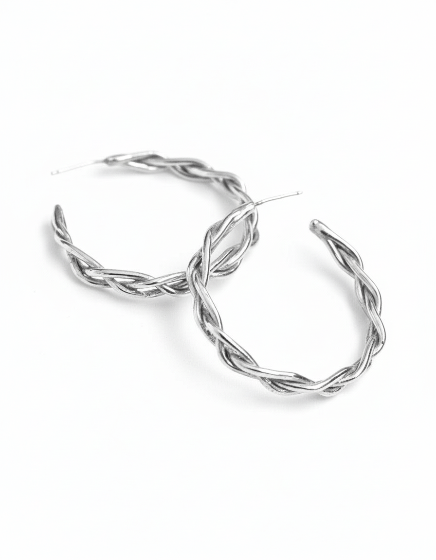 Braided Hoops - Gold or Silver - Dea Dia