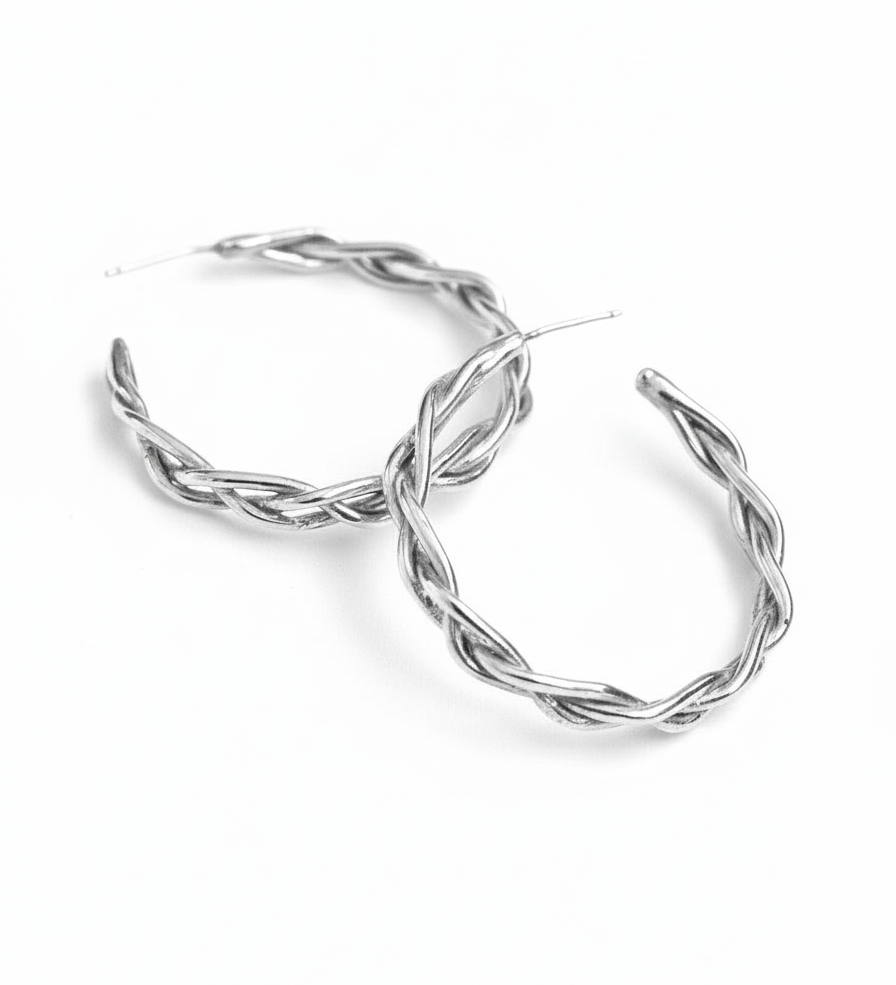 Braided Hoops - Gold or Silver - Dea Dia