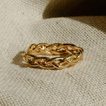 Braided Wedding Band in Solid 14k or 18k Gold - Dea Dia