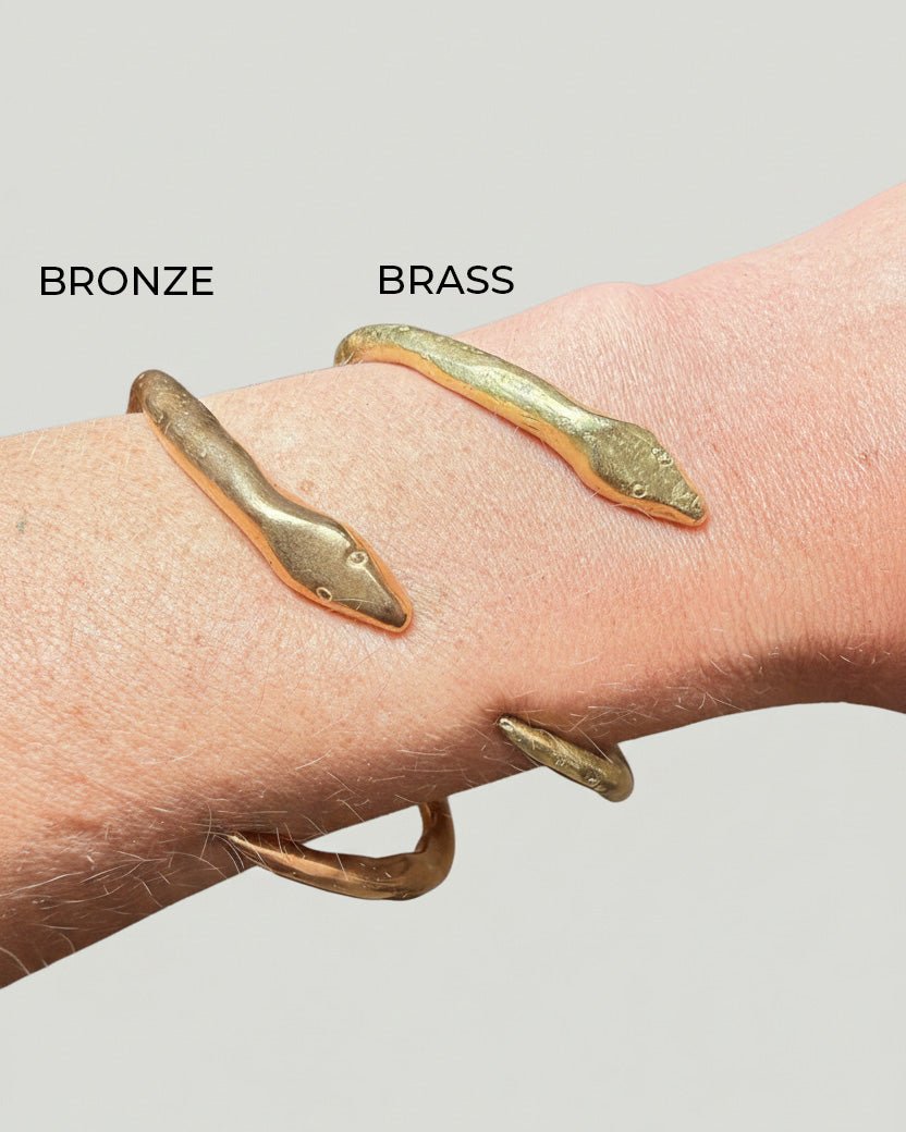Bronze Snake Twist Cuff - Dea Dia