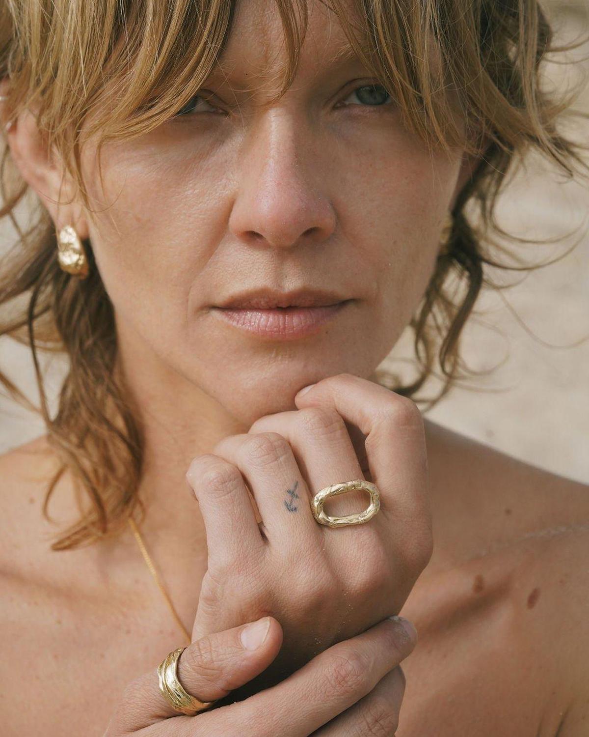 Cinder Gold Open Ring - Dea Dia