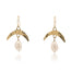 Cressida Gold Pearl Moon Earrings - Dea Dia