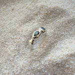 Delphi Toi et Moi Ring, Blue & Green Sapphire in Recycled Silver - Dea Dia