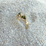 Delphi Toi et Moi Ring, Blue & Green Sapphire in Solid 14k Gold - Dea Dia